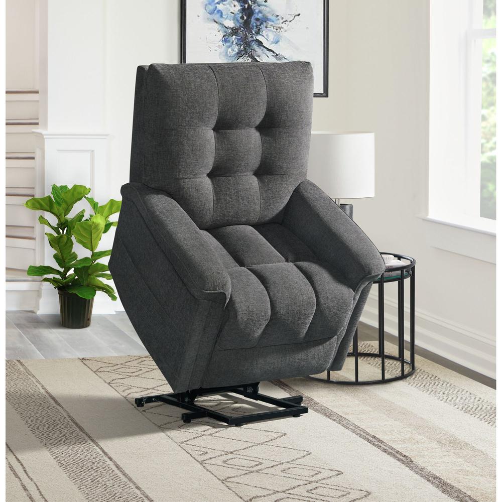 Secco Power Motion Lift Chair in 15337-2 Ribbit Charcoal. Picture 12