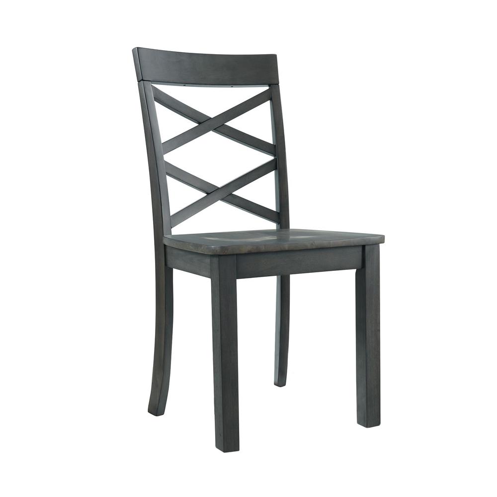 Picket House Furnishings Regan Standard Height Side Chair Set in Gray. Picture 4