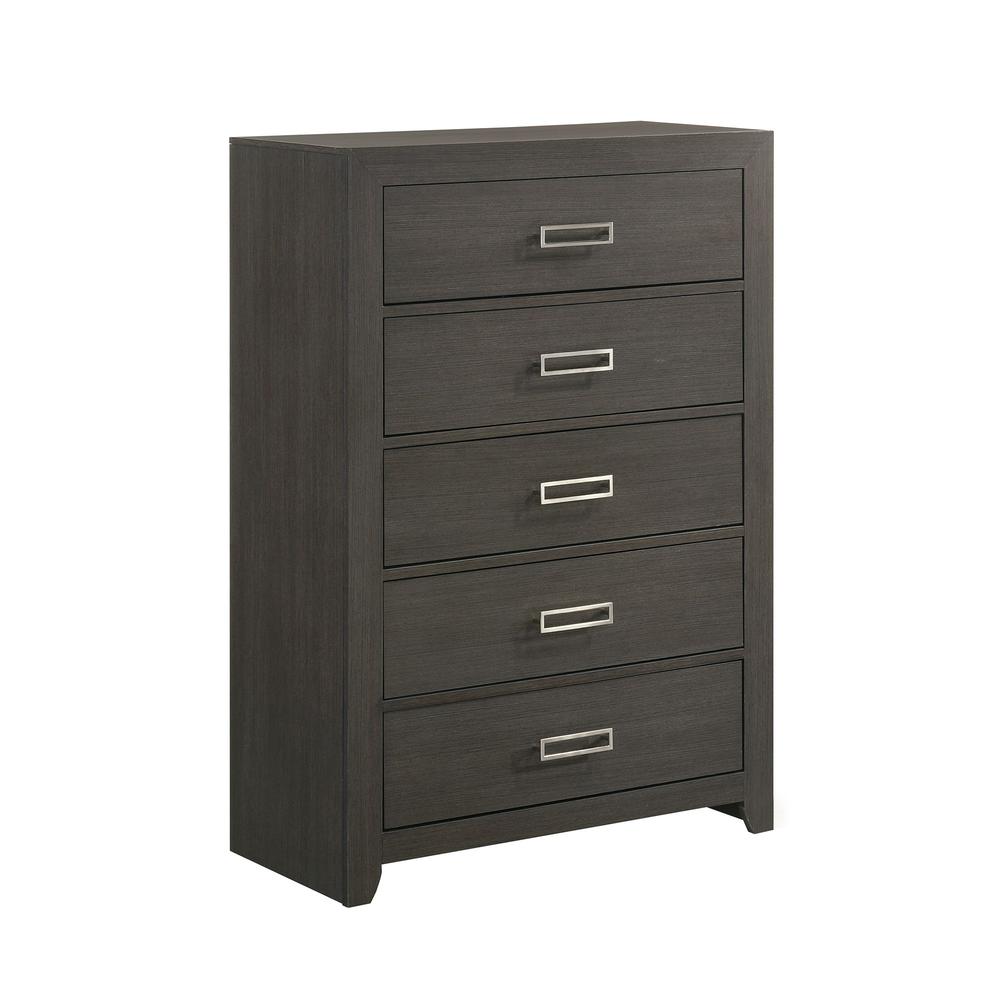 Picket House Furnishings Roma 5-Drawer Chest in Grey. Picture 2