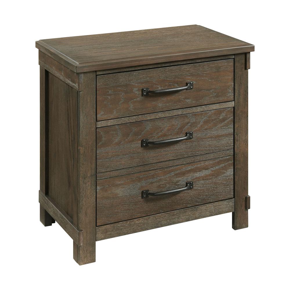 Picket House Furnishings Jack 2-Drawer Nightstand with USB Ports. Picture 1