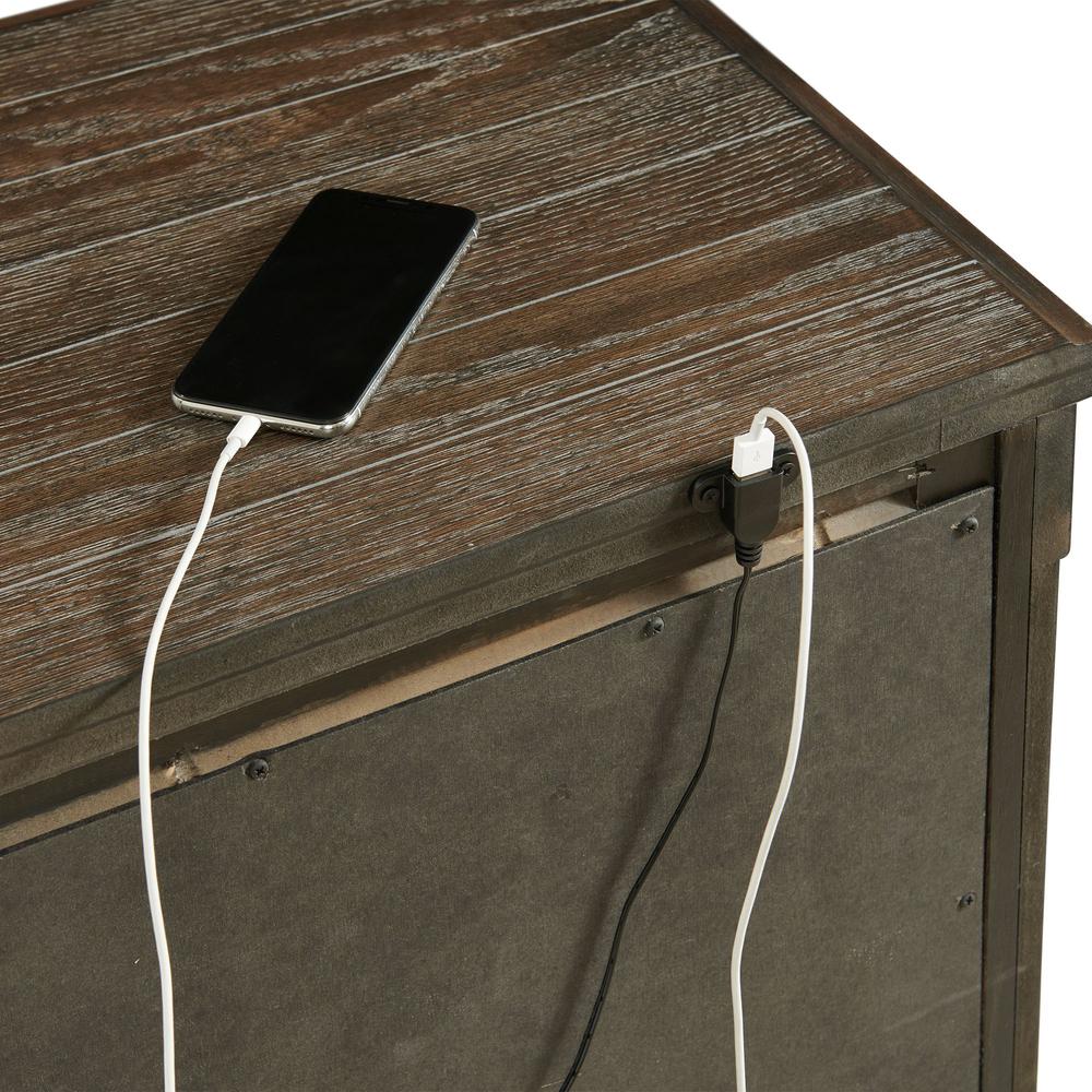 Picket House Furnishings Jack 2-Drawer Nightstand with USB Ports. Picture 7