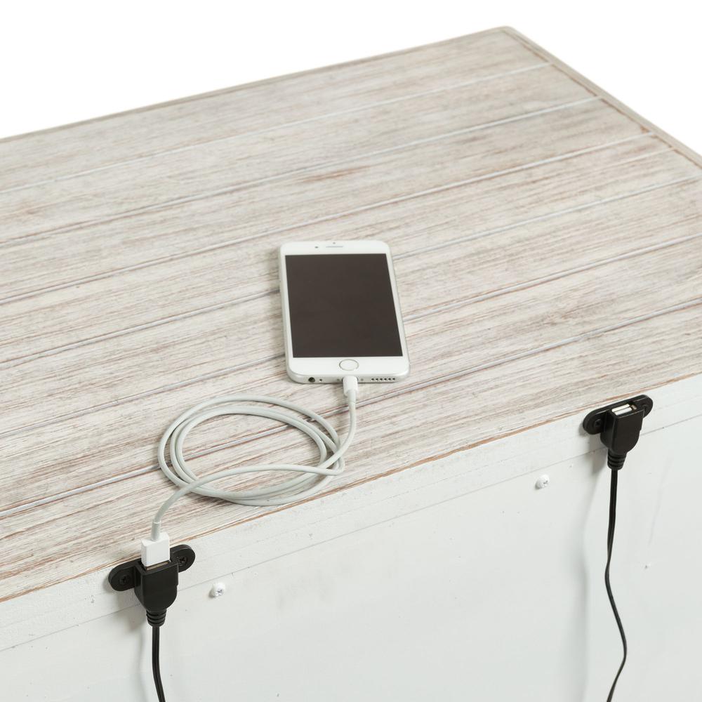Picket House Furnishings Jack 2-Drawer Nightstand with USB Ports. Picture 9