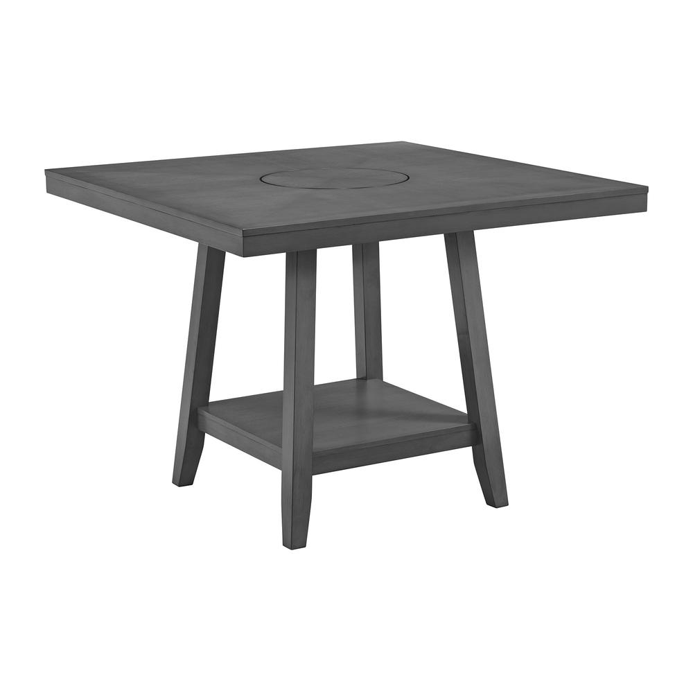 Hester Square Counter Table with Lazy Susan in Grey. Picture 1