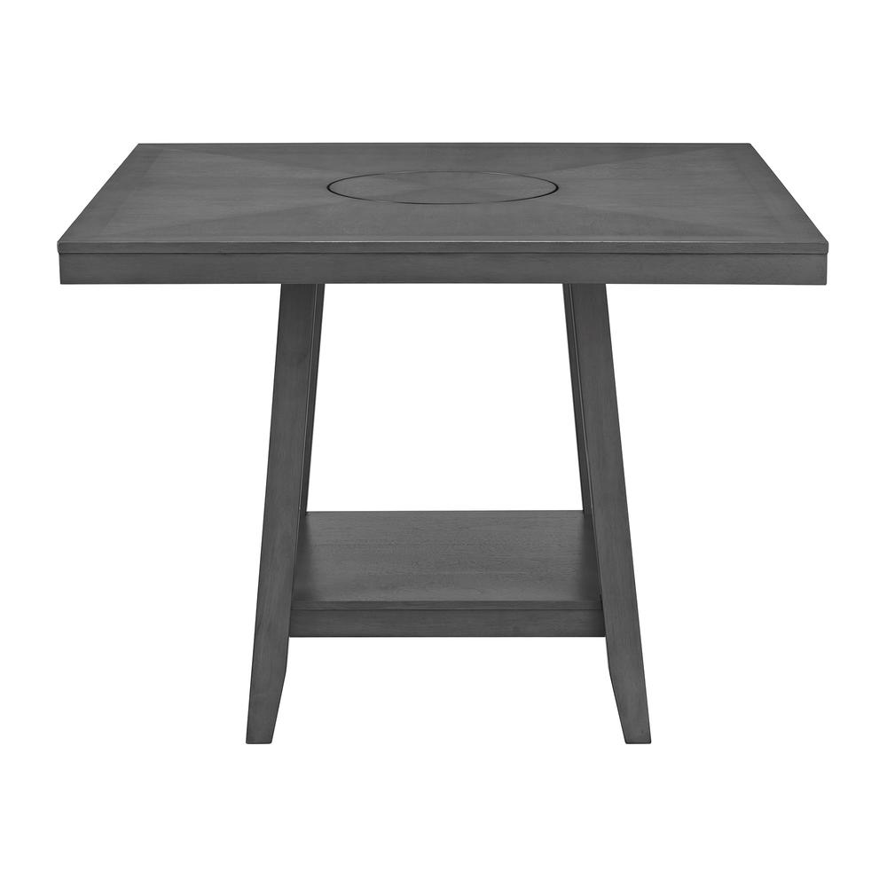 Hester Square Counter Table with Lazy Susan in Grey. Picture 2