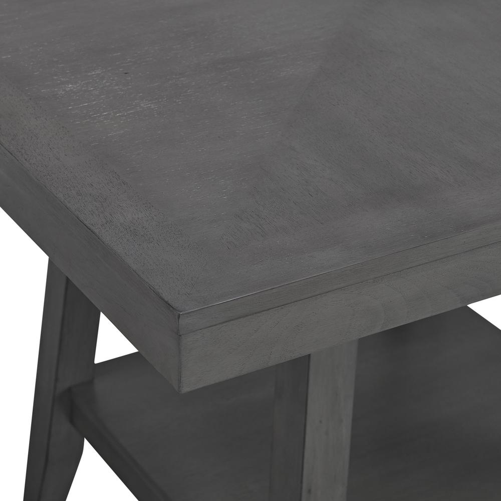 Hester Square Counter Table with Lazy Susan in Grey. Picture 4