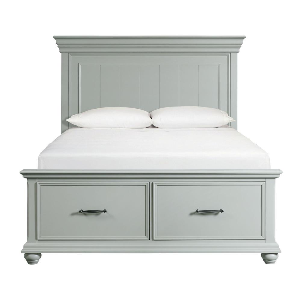 Picket House Furnishings Brooks Queen Platform Storage Bed in Grey. Picture 4
