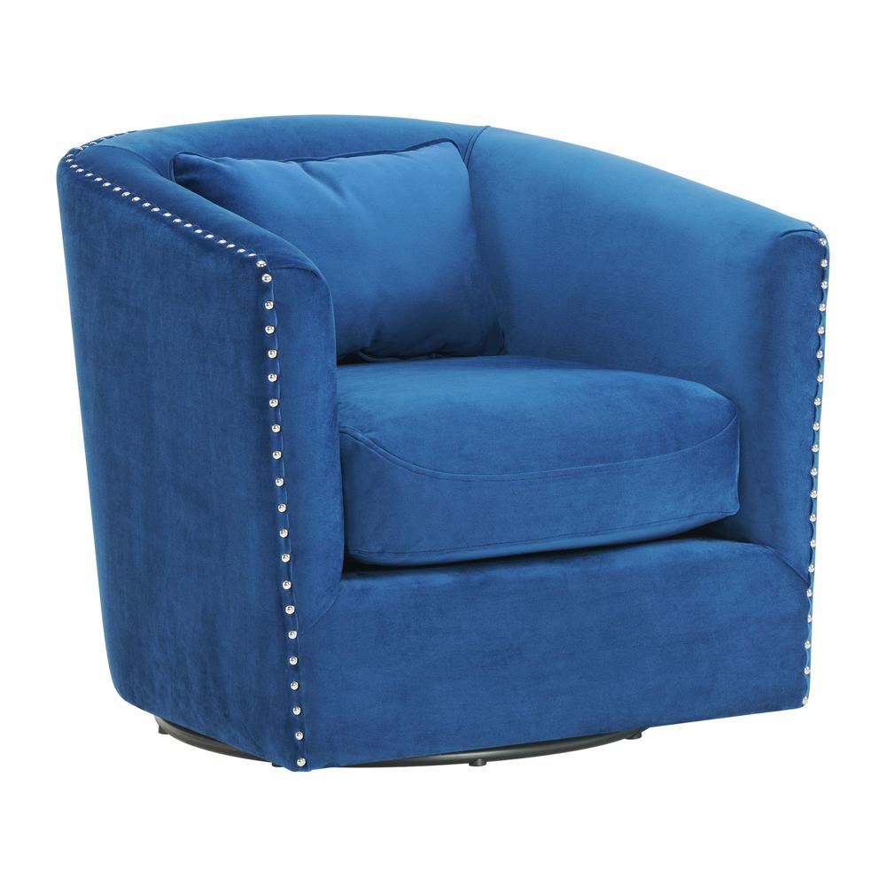 Zola Swivel Chair in Cobalt. Picture 1