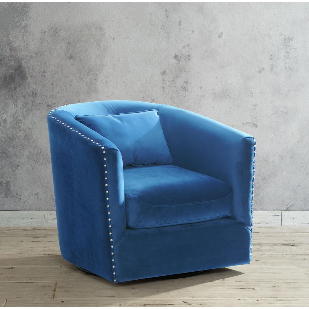 Zola Swivel Chair in Cobalt. Picture 2