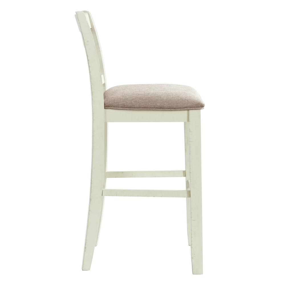 Picket House Furnishings Stanford 30" Swirl Back Bar Stool Set in White. Picture 6