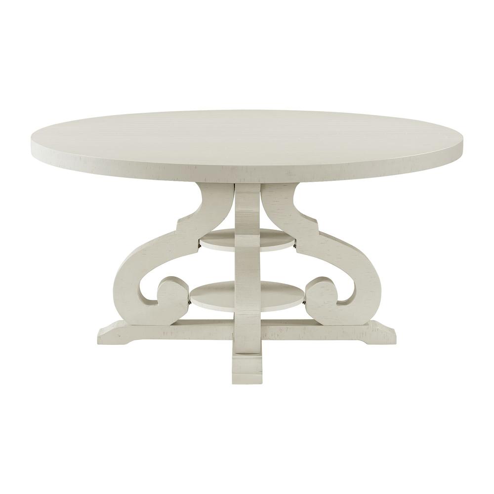 Picket House Furnishings Stanford Round Dining Table in White. Picture 4
