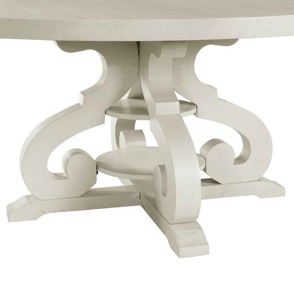 Picket House Furnishings Stanford Round Dining Table in White. Picture 8