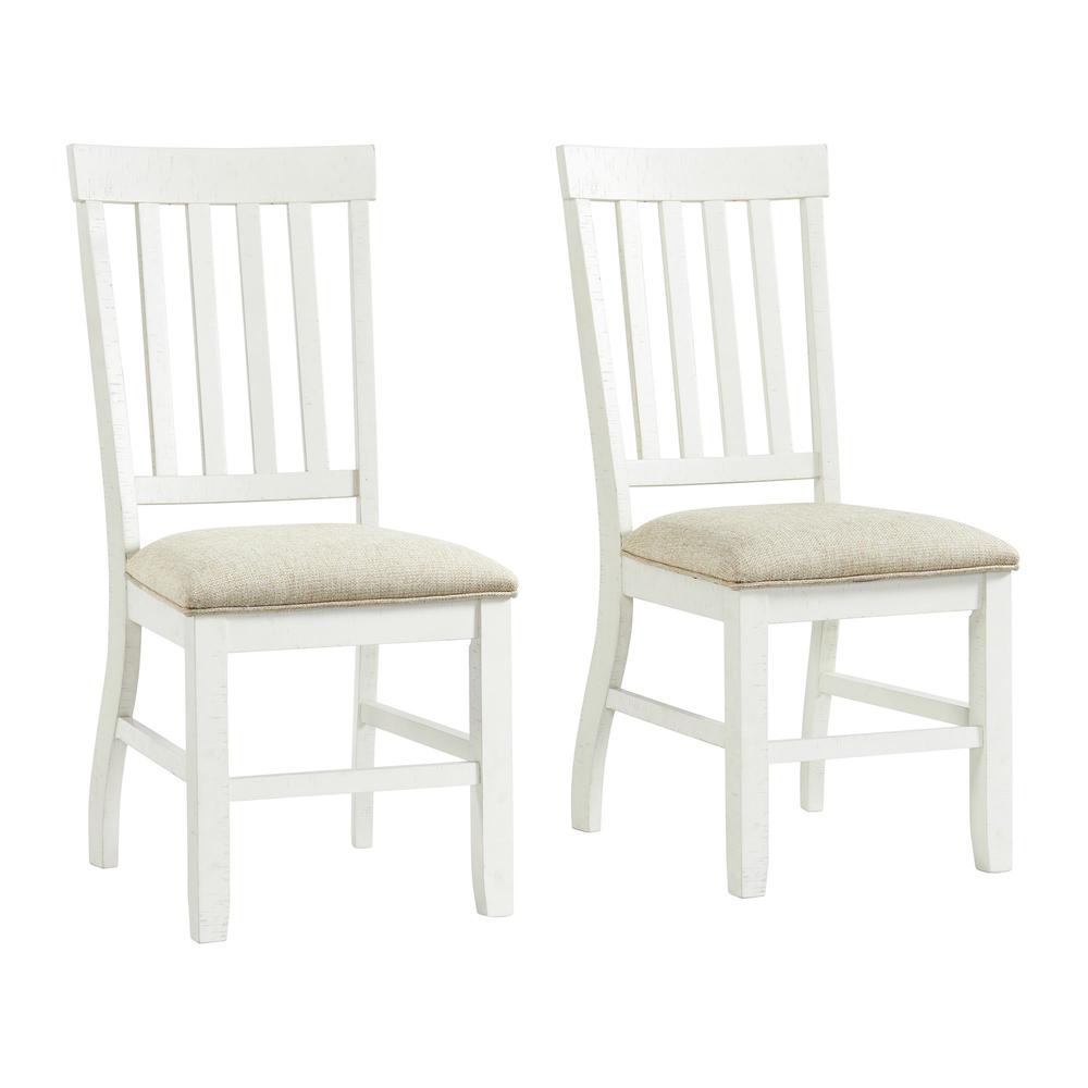 Picket House Furnishings Stanford Side Chair Set in White. Picture 1