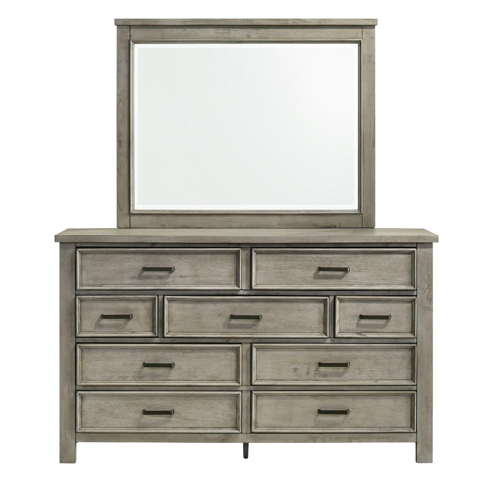 Damen Dresser & Mirror Set in Drift Grey. Picture 2