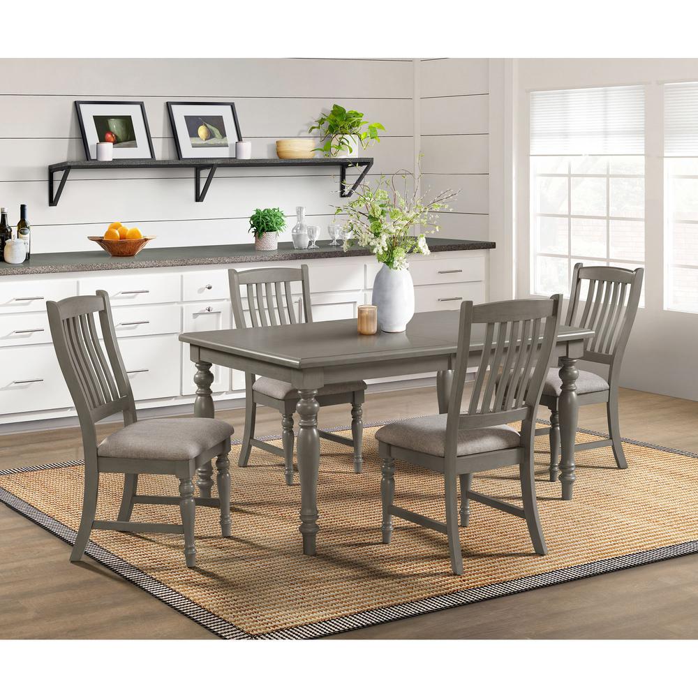 Fairwood 5PC Dining Set in Grey-Table & Four Chairs. Picture 12