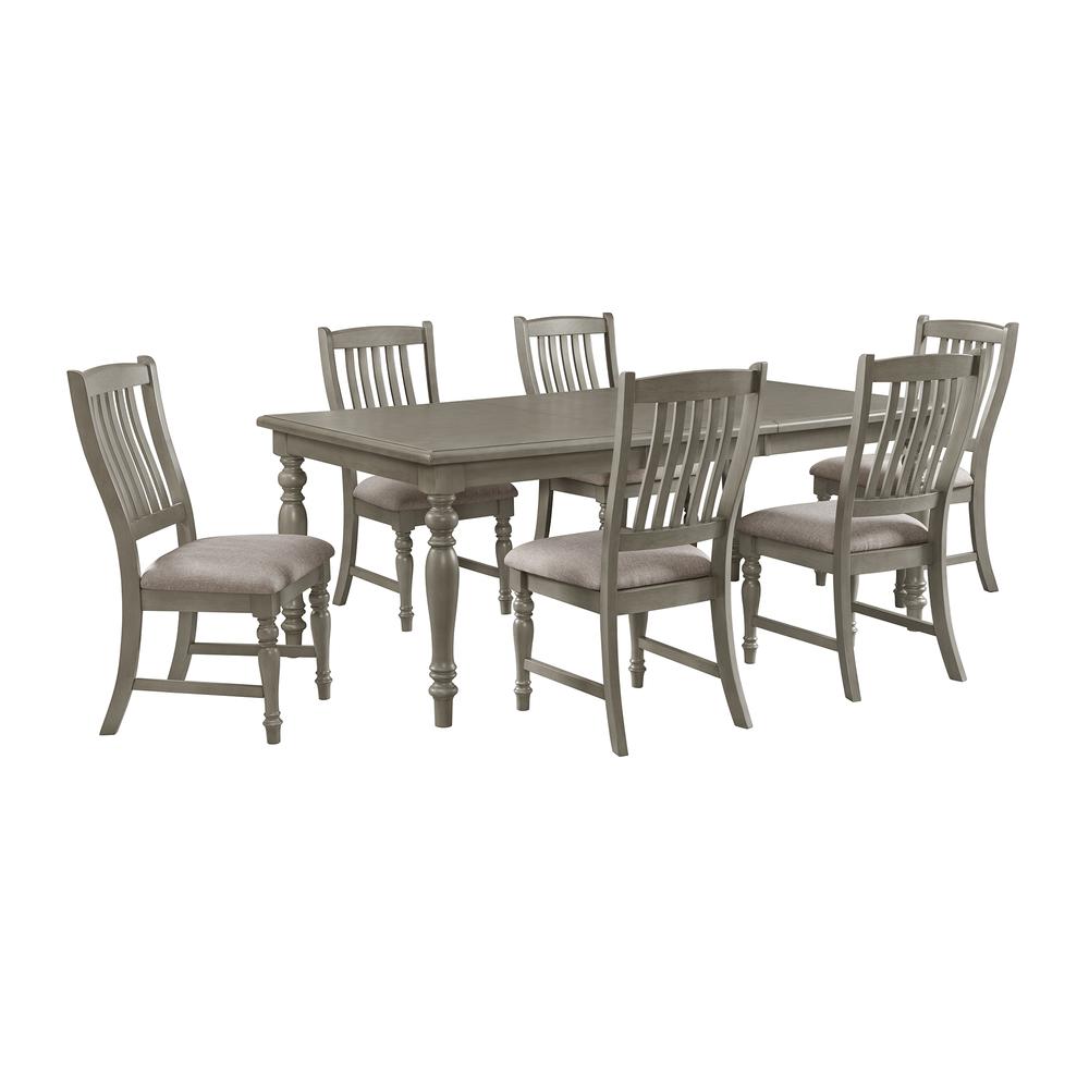 Fairwood 7PC Dining Set in Grey-Table & Six Chairs. Picture 1