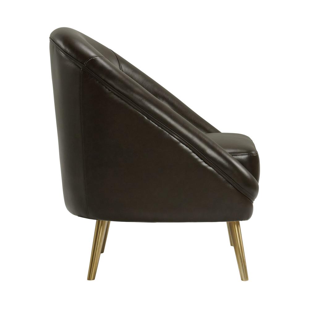Picket House Furnishings Taya Chair with Gold Legs In Brown. Picture 5
