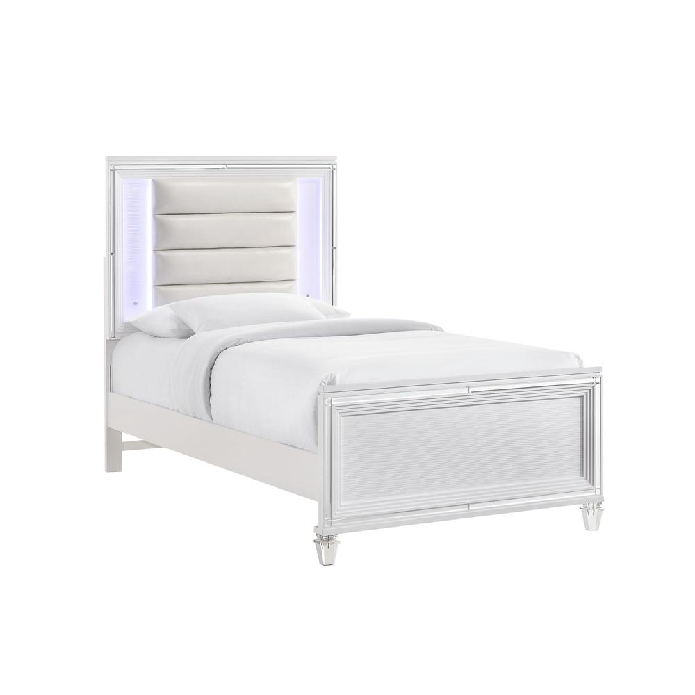 Charlotte Youth Twin Platform Bed in White. Picture 1