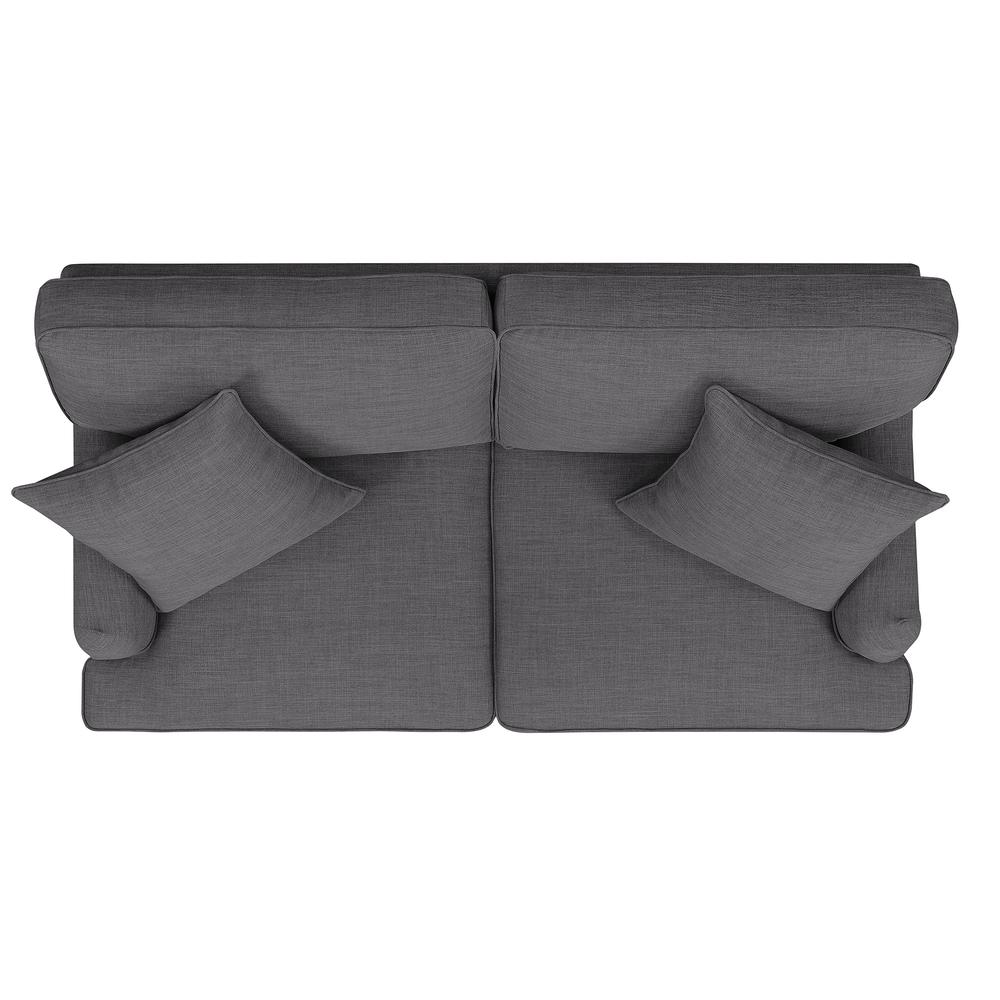 Cassandra Loveseat in Charcoal. Picture 10