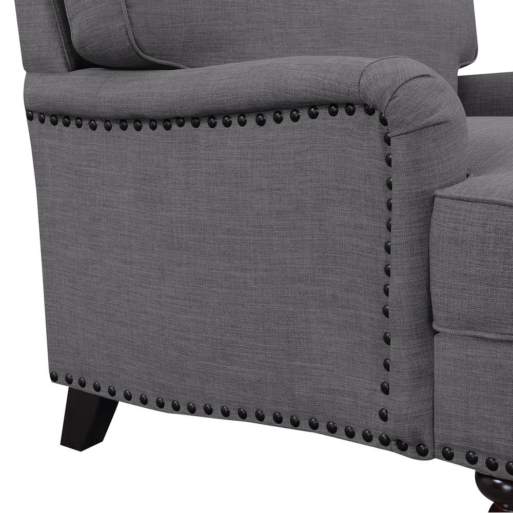 Cassandra Loveseat in Charcoal. Picture 13