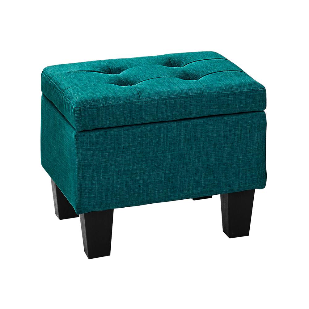 Picket House Furnishings Everett 3PK Storage Ottoman in Teal. Picture 5