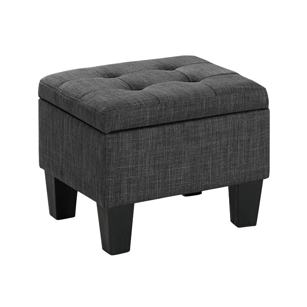 Picket House Furnishings Everett 3PK Storage Ottoman in Charcoal. Picture 5