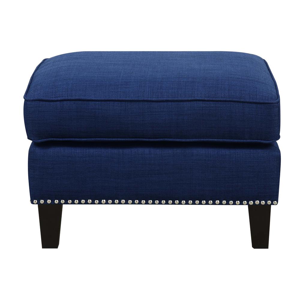Emery Blue Chair & Ottoman. Picture 13