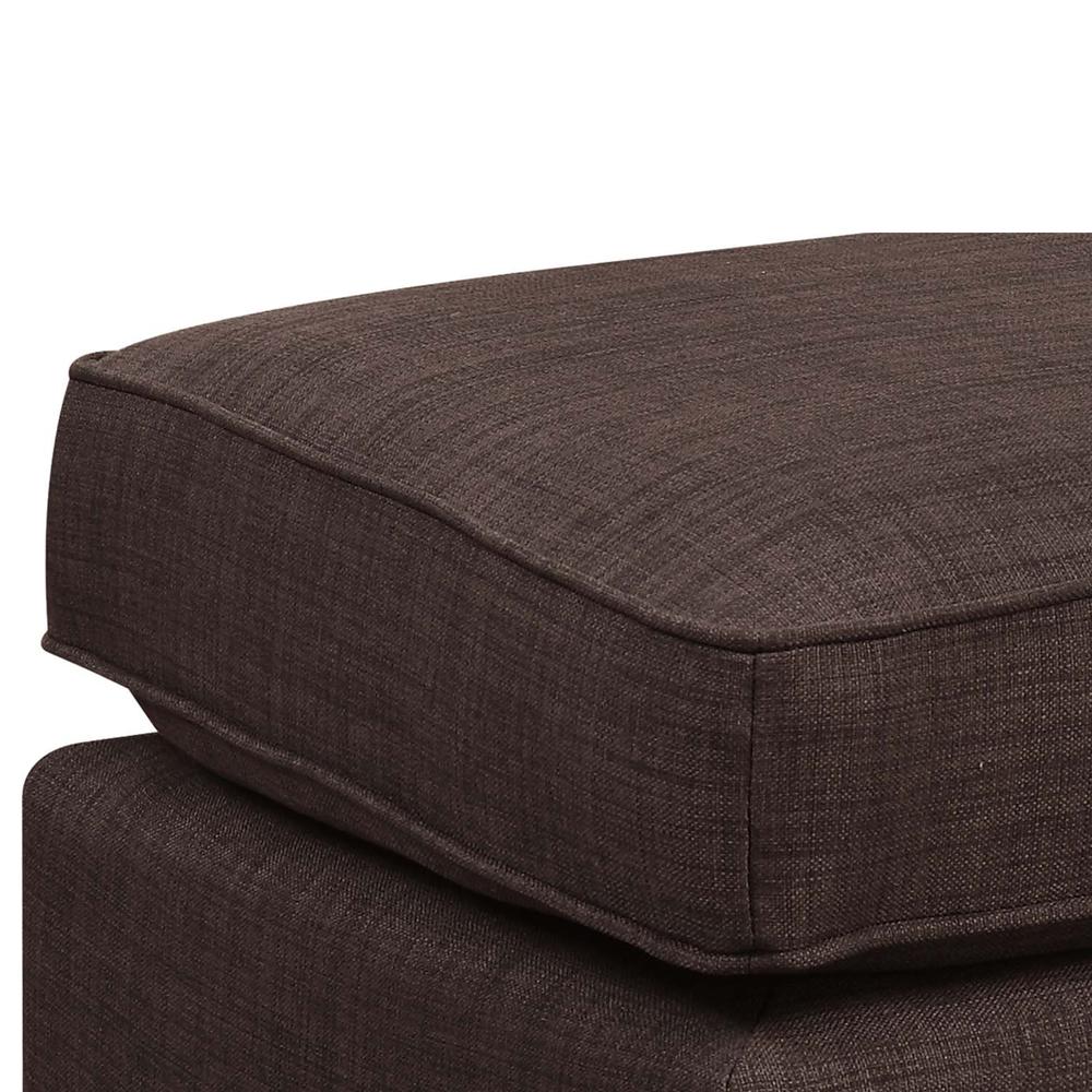 Emery Chocolate Ottoman. Picture 4