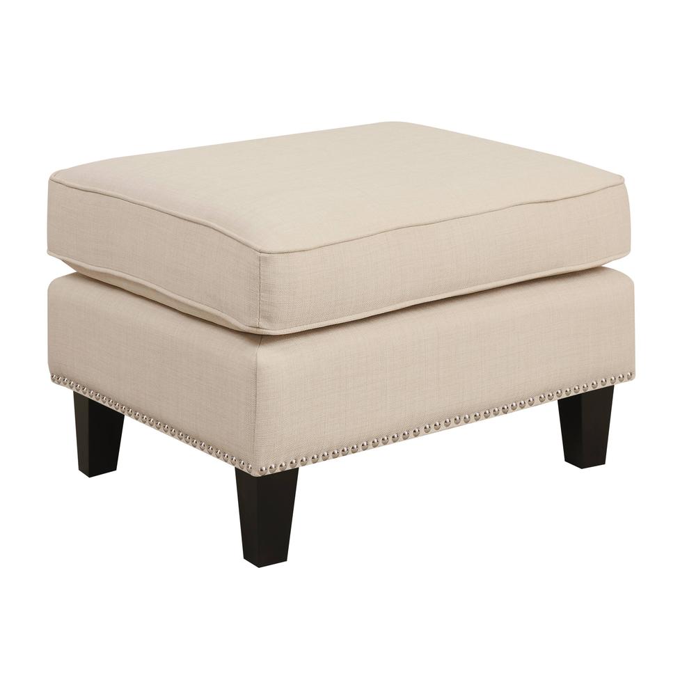 Emery Natural Ottoman. Picture 1