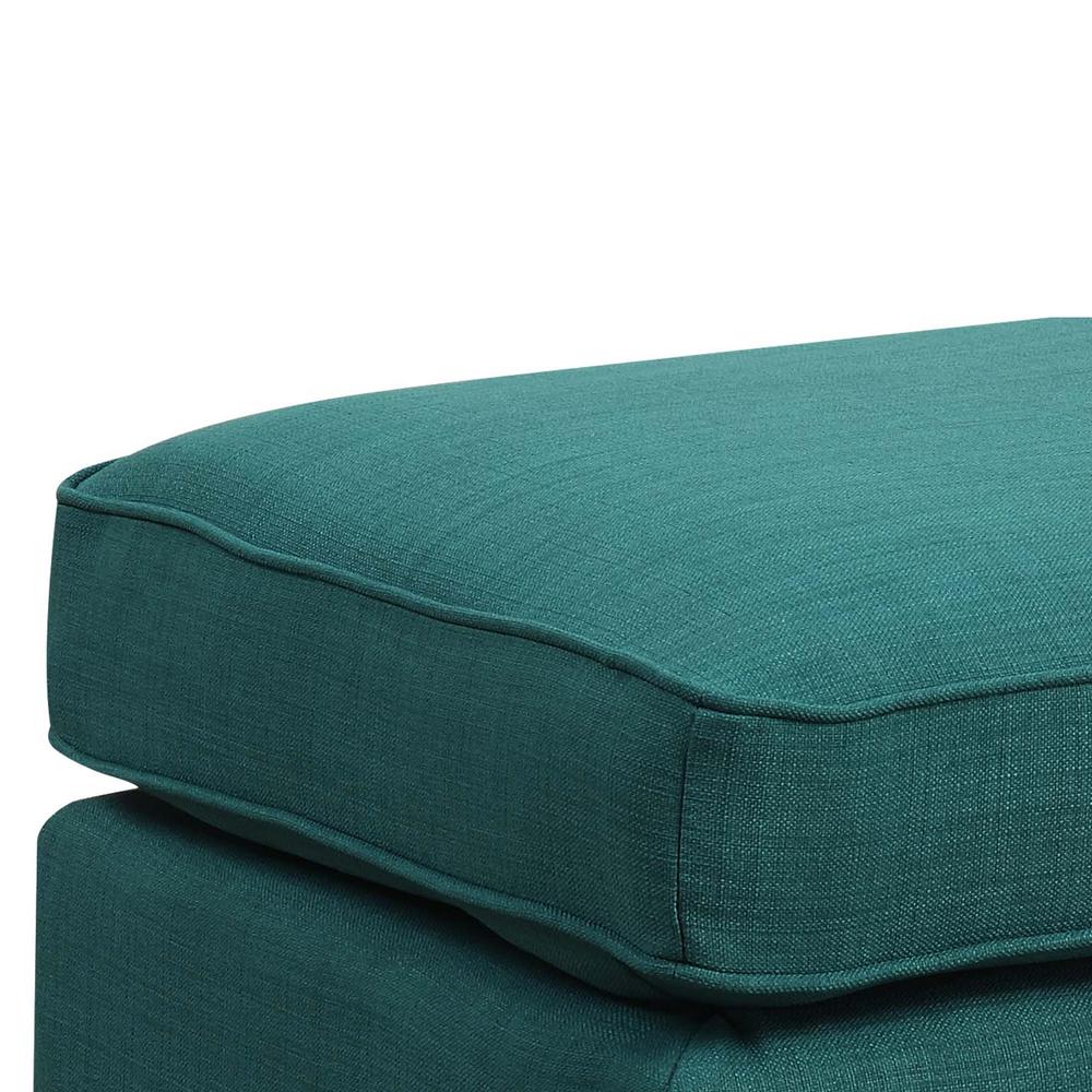 Emery Teal Ottoman. Picture 3
