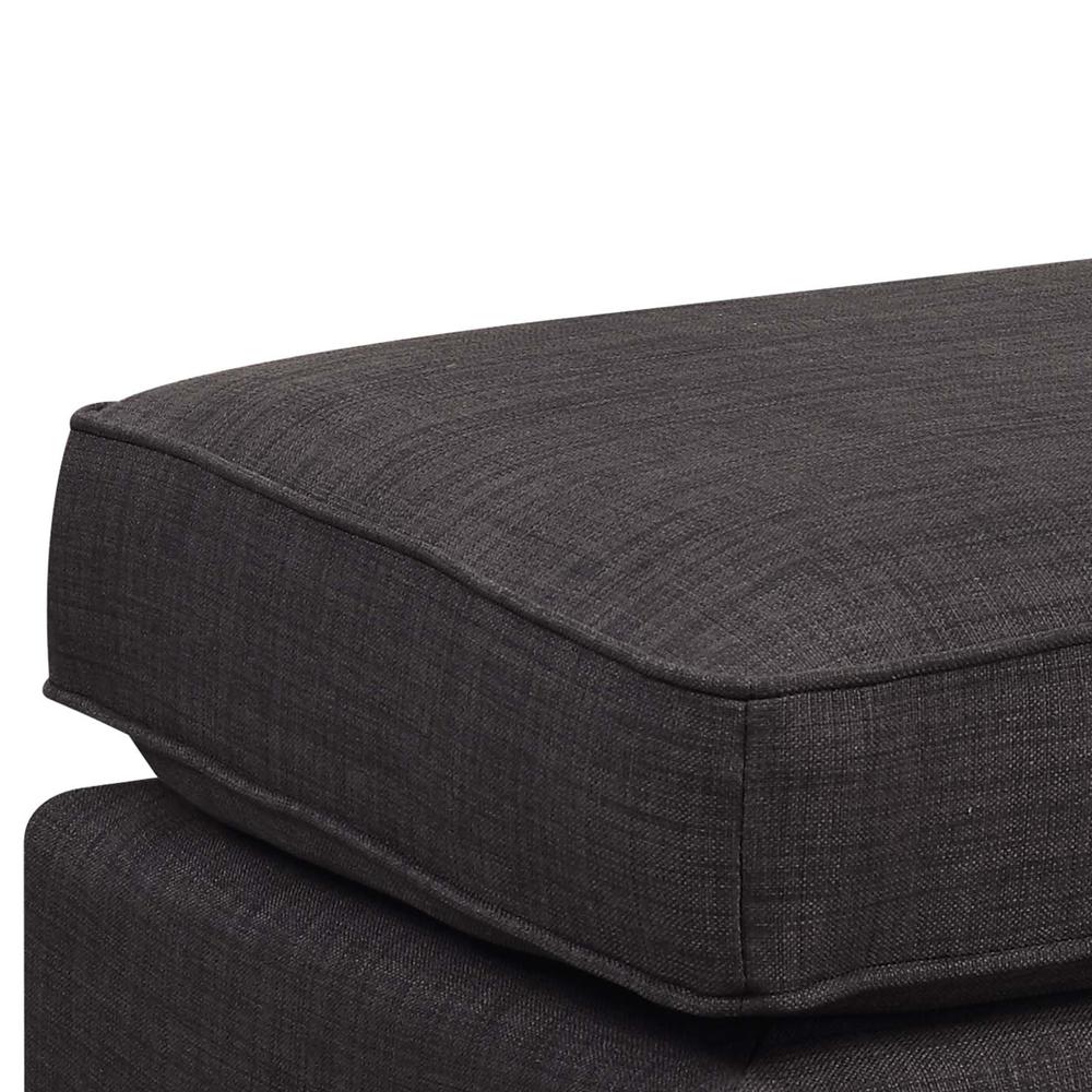 Emery Charcoal Ottoman. Picture 4