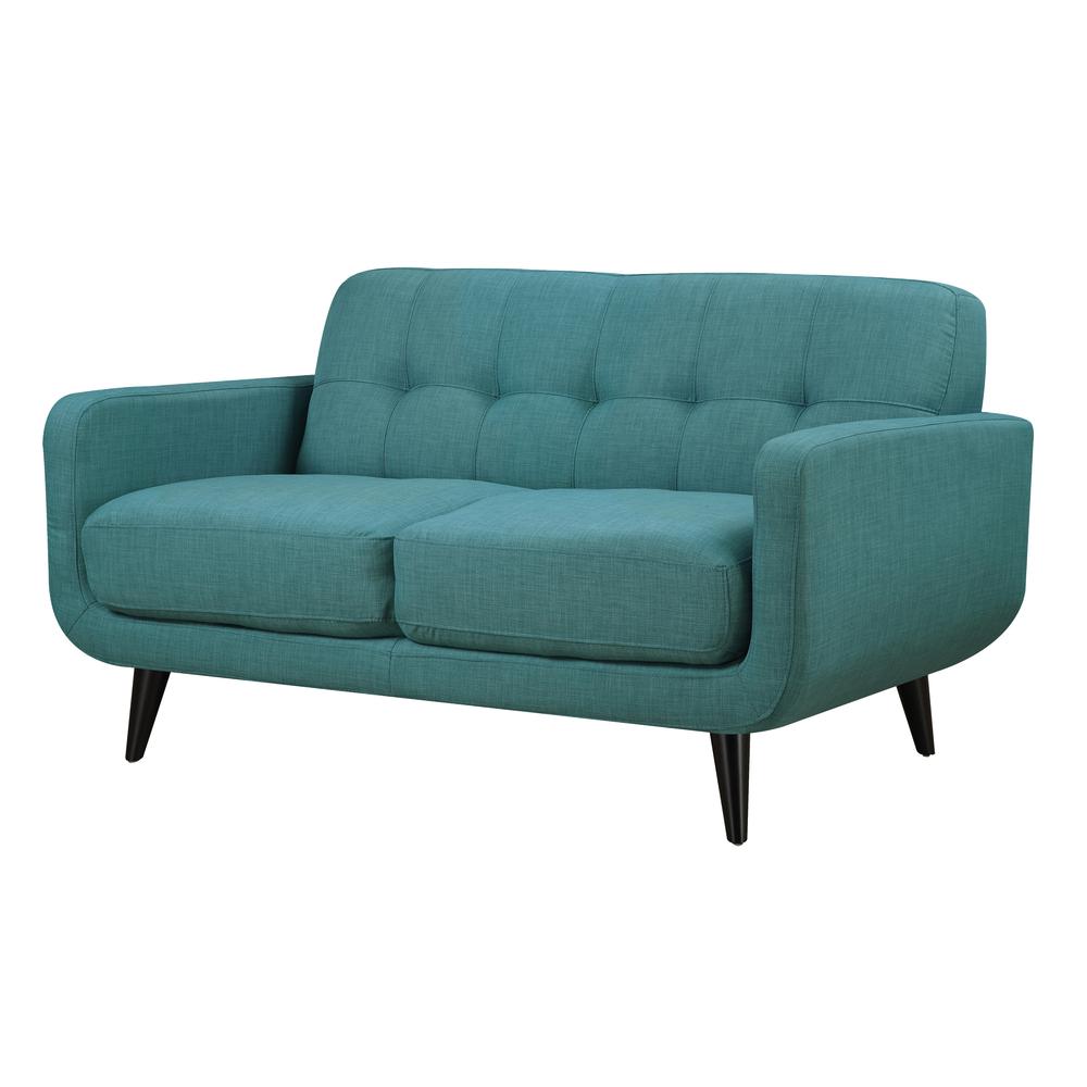 Hailey Loveseat in Teal. Picture 1