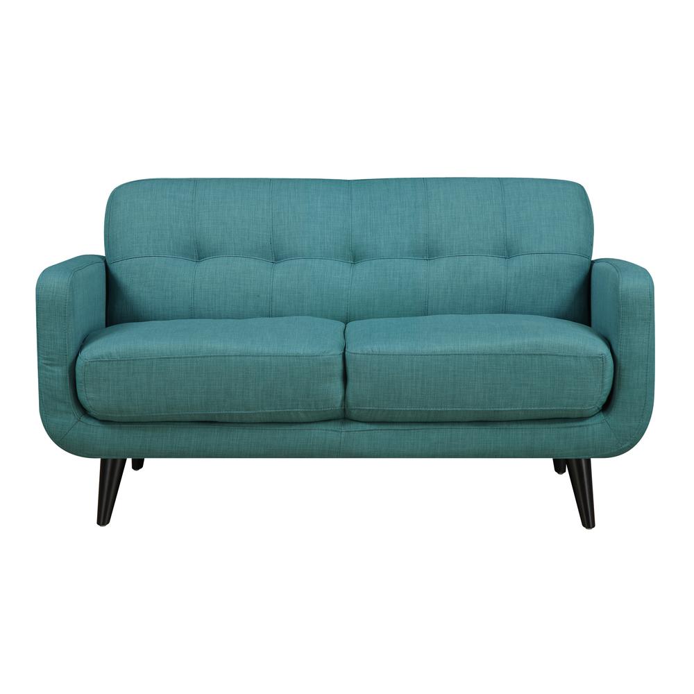 Hailey Sofa & Loveseat Set in Teal. Picture 11