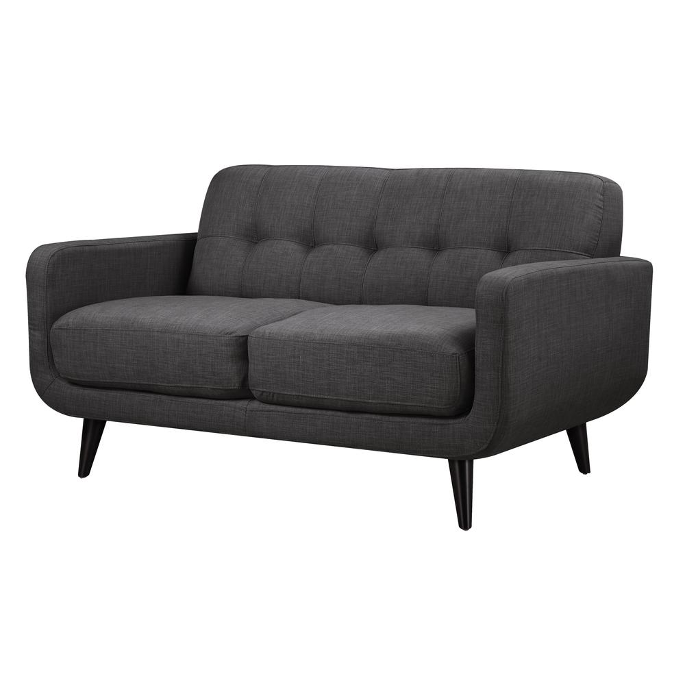 Hailey Loveseat in Charcoal. Picture 1