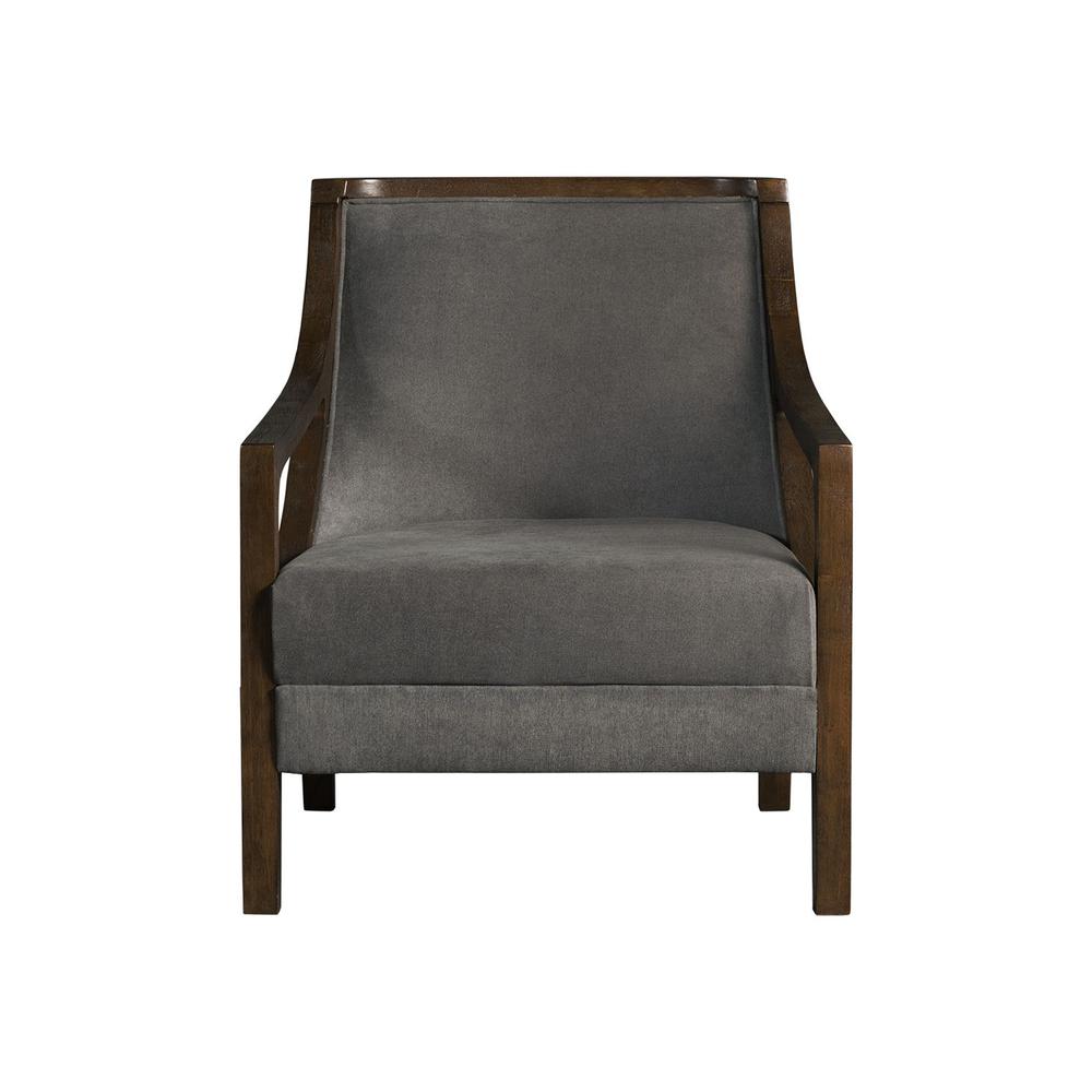 Dayna Accent Chair with Brown Frame. Picture 4