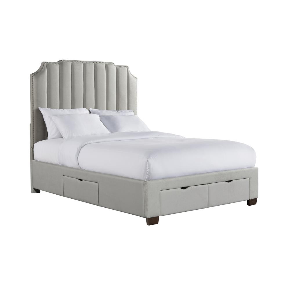 Picket House Furnishings Duncan Queen Upholstered Storage Bed. Picture 1