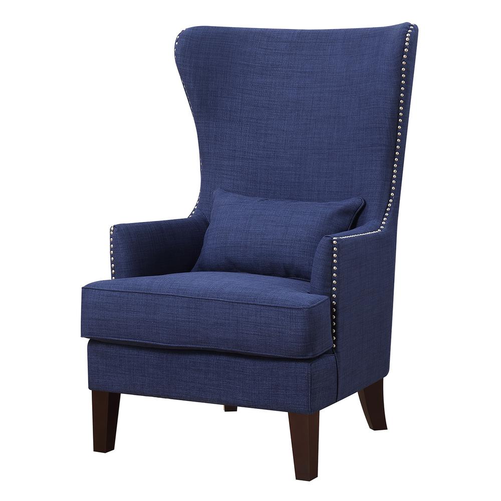 Kegan Accent Chair in Blue. Picture 1