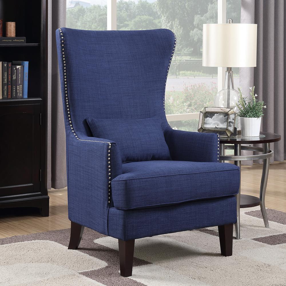 Kegan Accent Chair in Blue. Picture 3