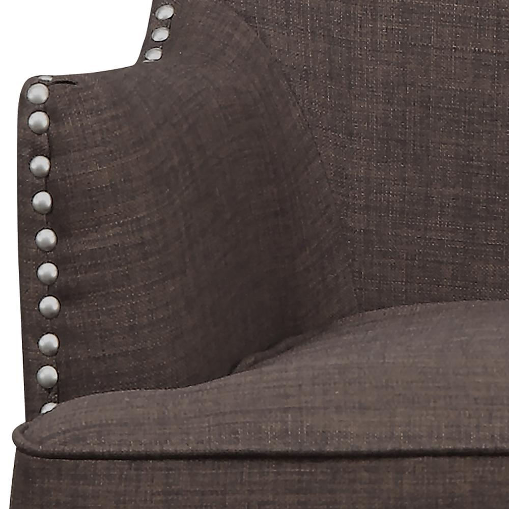 Kegan Accent Chair in Chocolate. Picture 5