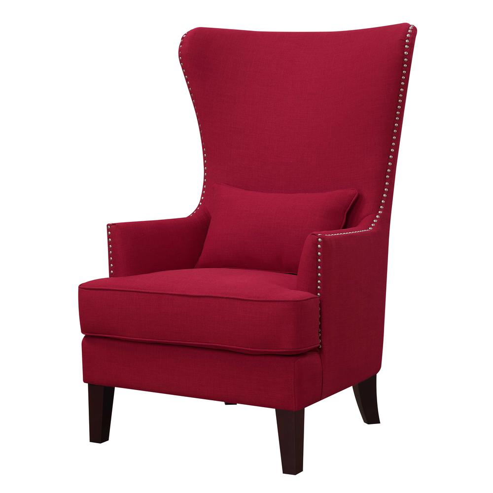 Kegan Accent Chair in Berry. Picture 1