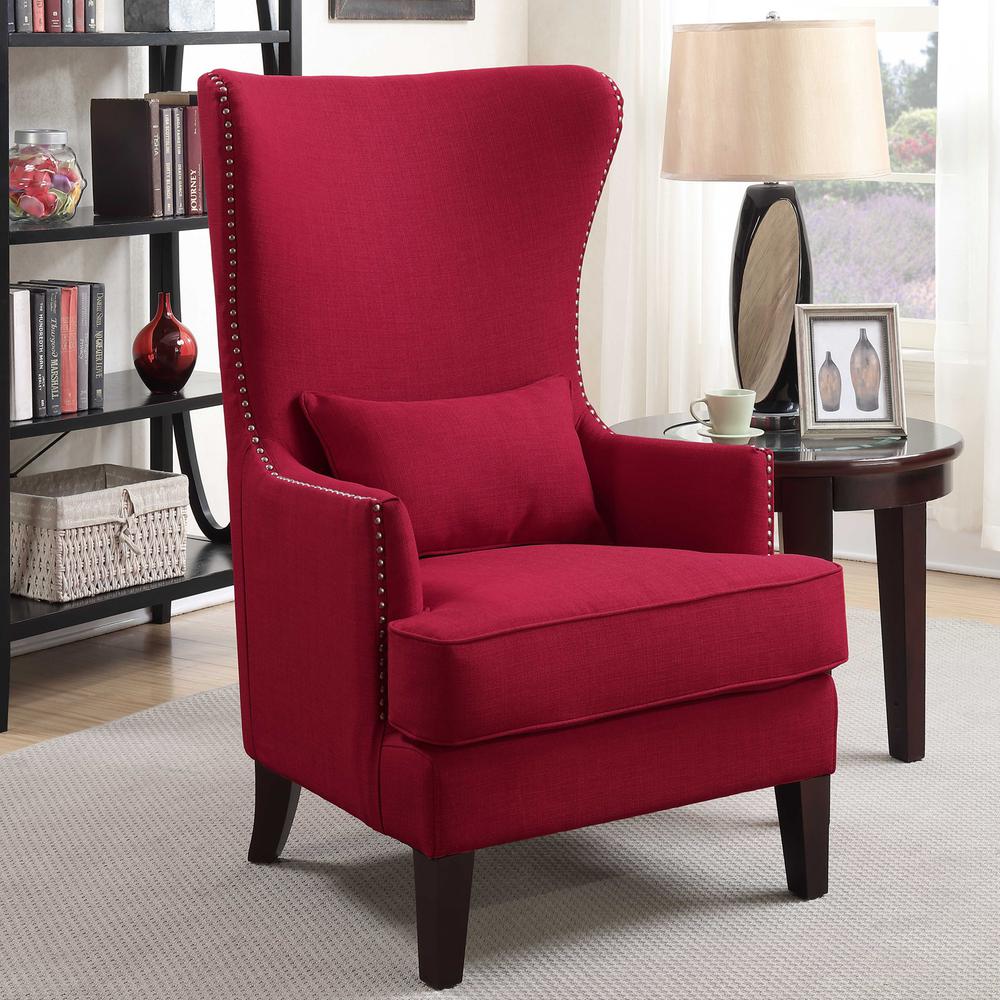 Kegan Accent Chair in Berry. Picture 3