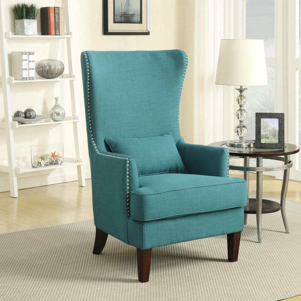 Kegan Accent Chair in Heirloom Teal. Picture 5