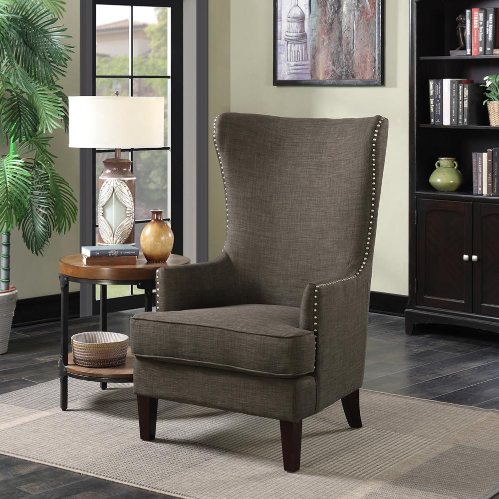 Kegan Accent Chair in Heirloom Charcoal. Picture 9