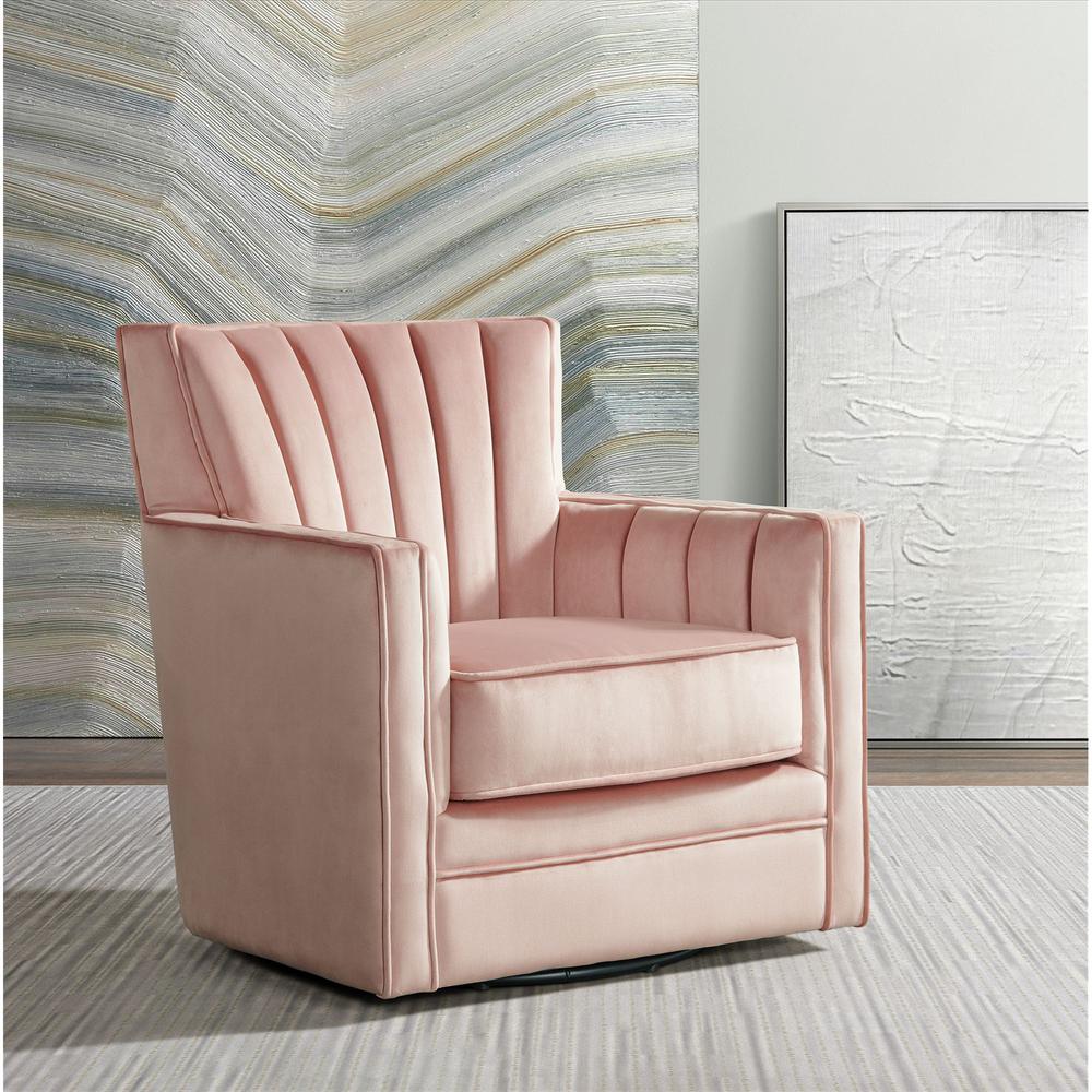 Lawson Swivel Chair in Blush. Picture 2