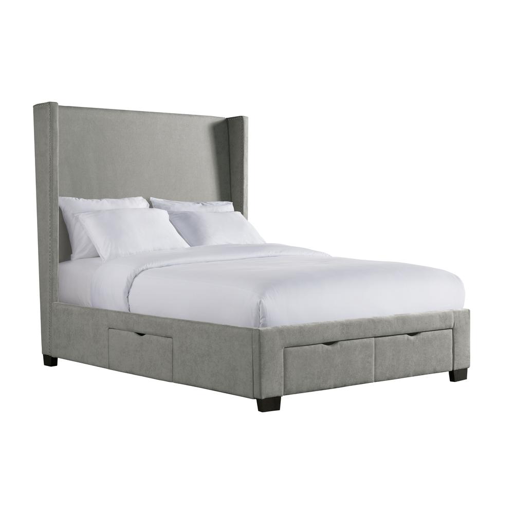 Picket House Furnishings Fiona Queen Upholstered Storage Bed. Picture 1