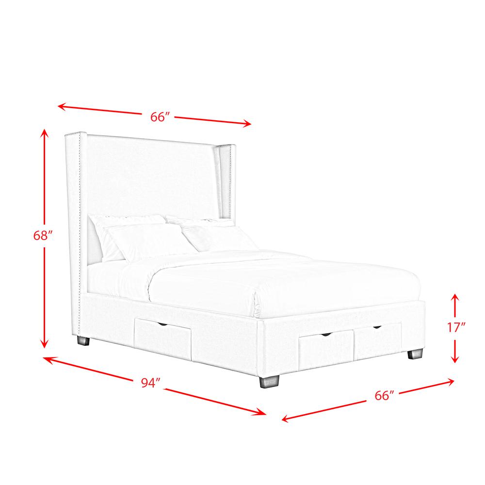 Picket House Furnishings Fiona Queen Upholstered Storage Bed. Picture 4