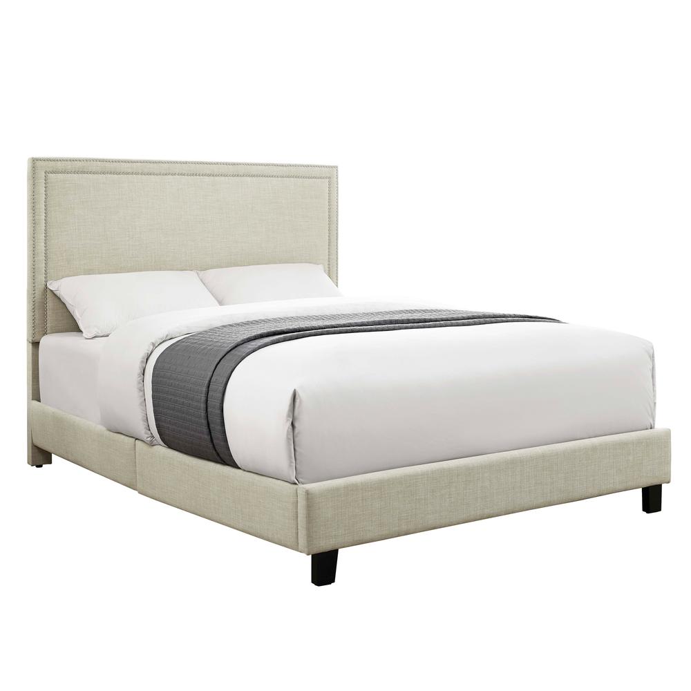 Emery Upholstered Queen Platform Bed. Picture 2