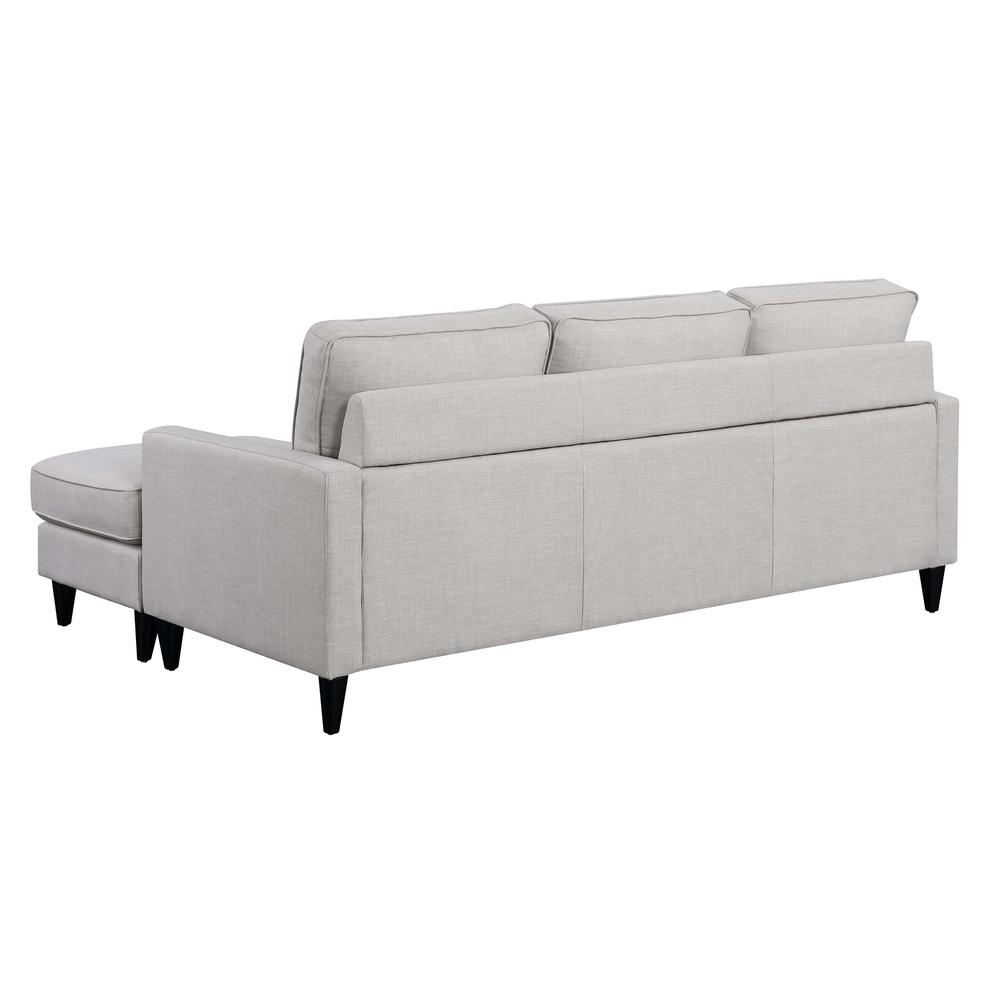 Nori Reversible Chaise Sectional in Taupe. Picture 3