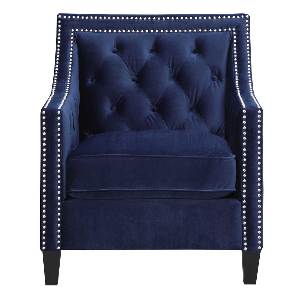 Teagan Accent Chair in Navy. Picture 1