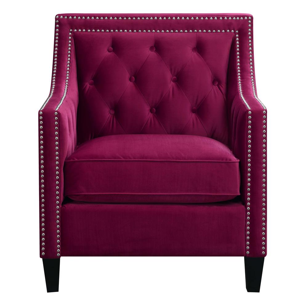 Teagan Accent Chair in Red. Picture 1