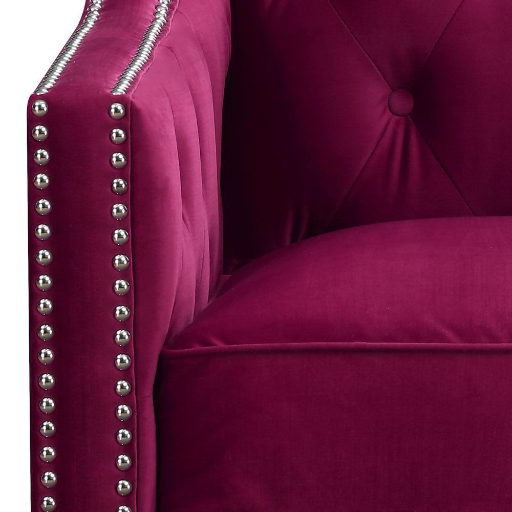 Teagan Accent Chair in Red. Picture 8